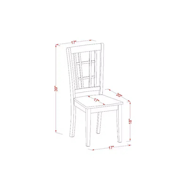 Set Tavolo da Cucina 5 Pezzi per 4 Persone - Tavolo da Pranzo Rettangolare con Prolunga a Farfalla e 4 Sedie - Finitura Buttermilk e Ciliegio