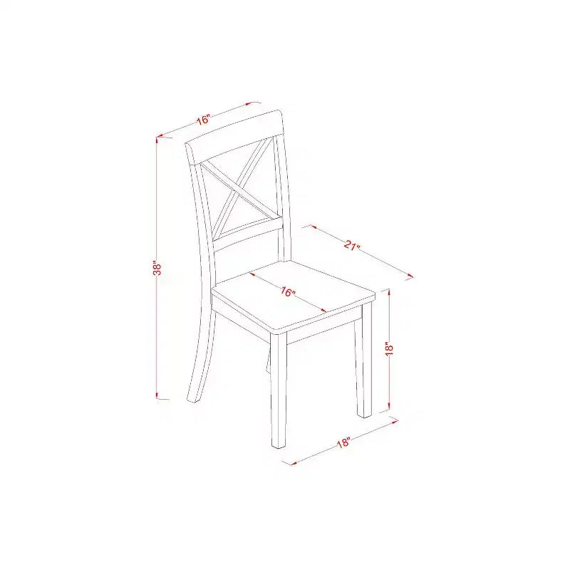 Set da pranzo vittoriano - Tavolo rotondo e 4 sedie - Set da cucina sala da pranzo