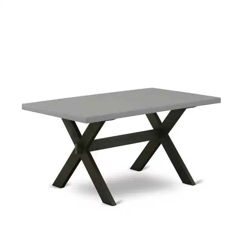 HomeStock Tavolo da Pranzo Rettangolare 7 Pezzi con Piano in Legno Massello Finitura Rovere Naturale e 6 Sedie