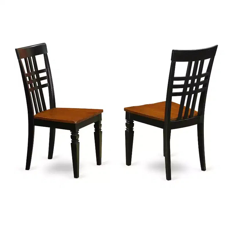 Set tavolo da pranzo rotondo - Tavolo da cucina 3 pezzi con sedie, 42 pollici, finitura ciliegio nero
