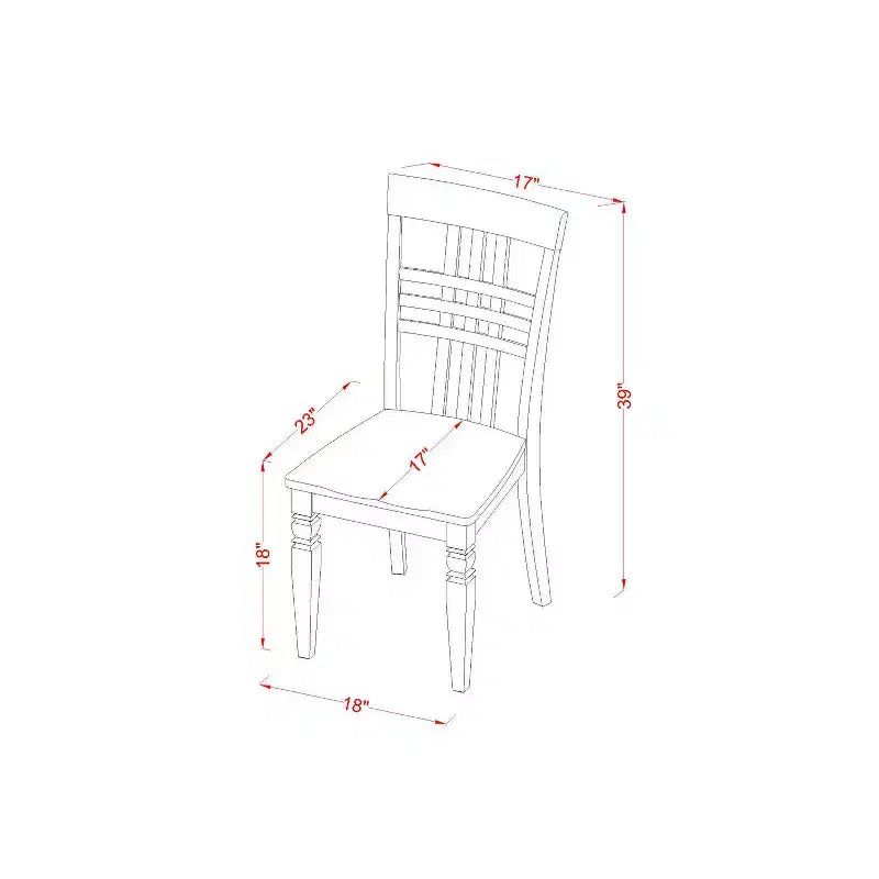 Set tavolo da pranzo rotondo - Tavolo da cucina 3 pezzi con sedie, 42 pollici, finitura ciliegio nero