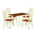 5-Piece Buttermilk and Cherry Solid Wood Top - Dining Room Set (Seats-4)