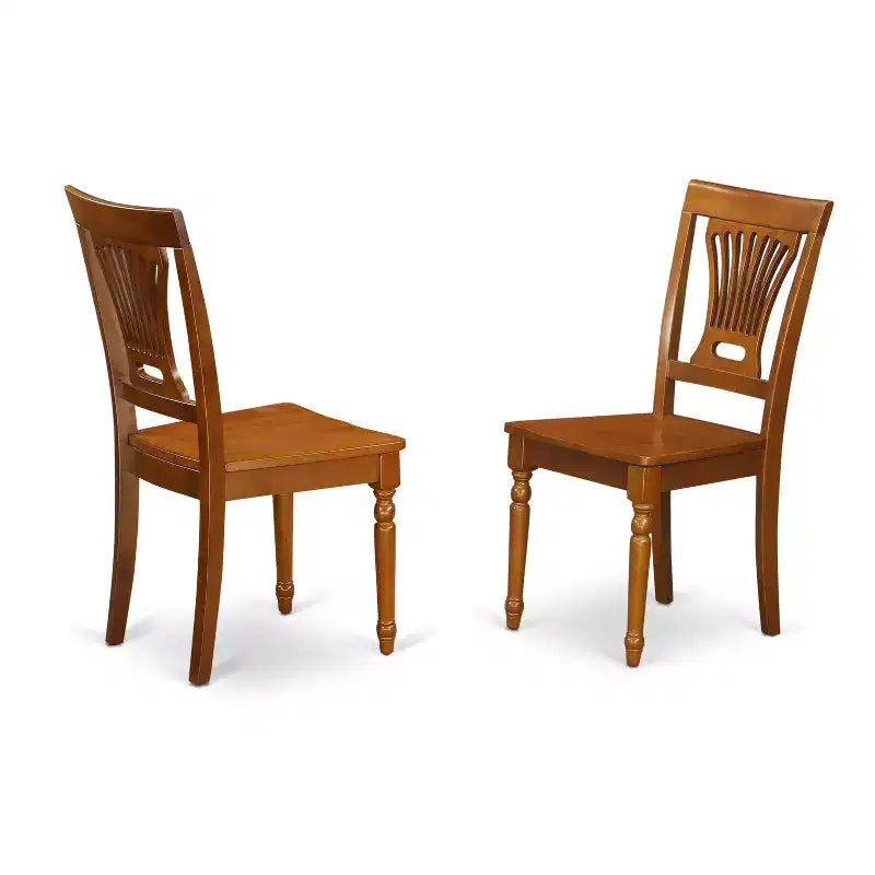 HomeStock Set da pranzo 3 pezzi con piano in legno massello finitura marrone sella