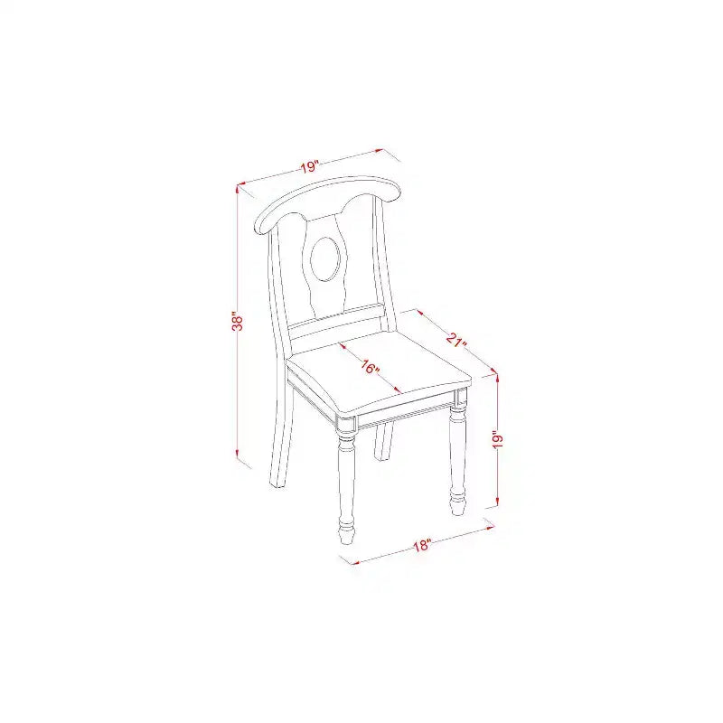 HomeStock Set sala da pranzo 5 pezzi: tavolo rettangolare con piano in legno massello finitura nera e 4 sedie