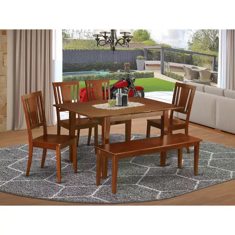 Set da pranzo antico - Tavolo e sedie da pranzo piccoli - Elegante arredamento per sala da pranzo