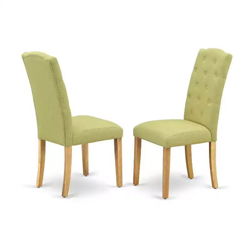 Set da Pranzo 3 Pezzi in Legno Massello con Finitura Rovere Naturale - Posti a Sedere per 4 Persone