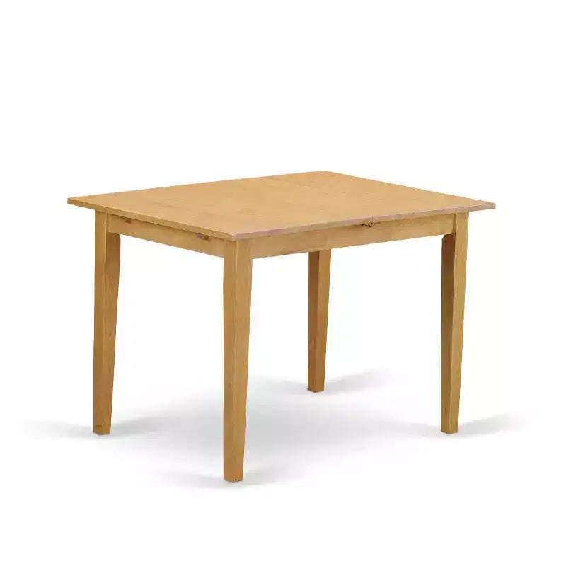 Set da pranzo rettangolare in legno massello con piano finitura rovere naturale - 5 pezzi - 4 posti