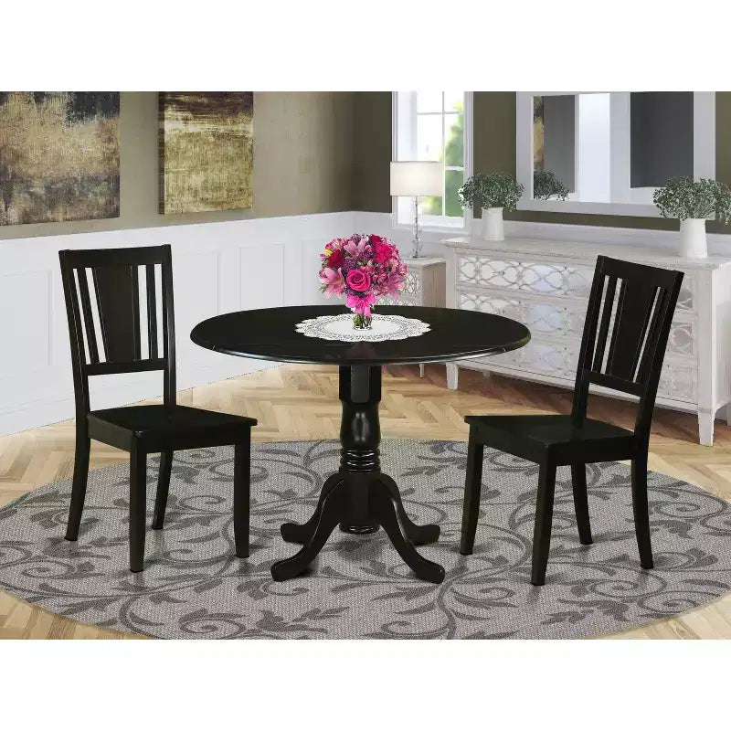 Set da pranzo rotondo - Tavolo da cucina con 4 sedie - Set da pranzo moderno