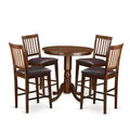 Counter Height Dining Set - 5 Piece Table & Chair Set - Modern Kitchen Dining Room Furniture