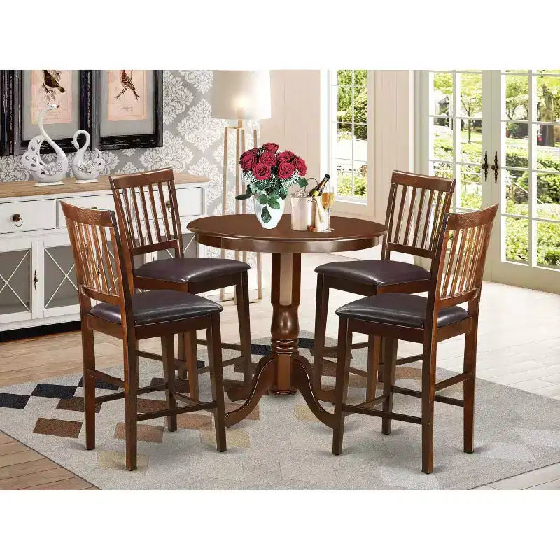 Set da pranzo altezza bancone - Set tavolo e 4 sedie - Mobili moderni per cucina e sala da pranzo