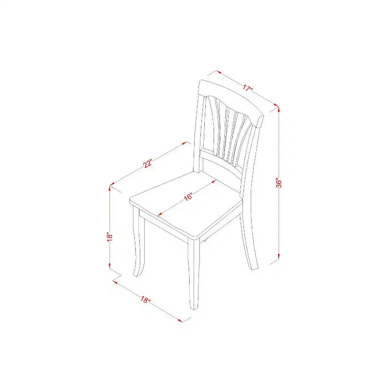 Set da pranzo Art Déco - Tavolo rotondo e sedie da 5 pezzi - Finitura ciliegio color burro