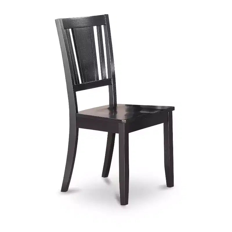 HomeStock Set da Pranzo 3 Pezzi con Finitura Nera e Ciliegio in Legno Massello - Posti a Sedere per 4