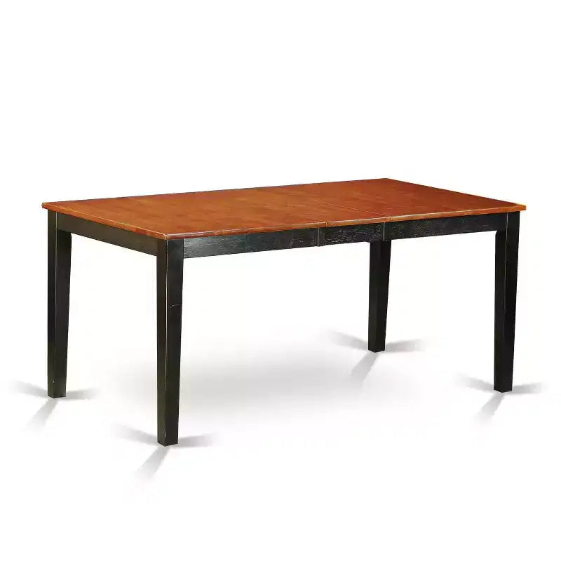 Set da pranzo nordico - Set da 6 pezzi tavolo e sedie da cucina - Finitura ciliegio nero - Tavolo rettangolare con panca