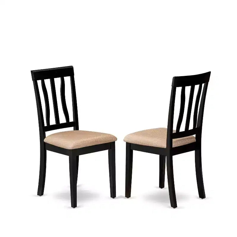 Set da pranzo nordico - Set da 6 pezzi tavolo e sedie da cucina - Finitura ciliegio nero - Tavolo rettangolare con panca