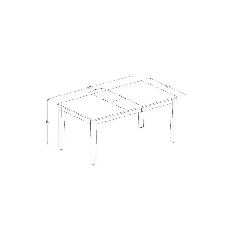 Set da pranzo nordico - Set da 6 pezzi tavolo e sedie da cucina - Finitura ciliegio nero - Tavolo rettangolare con panca