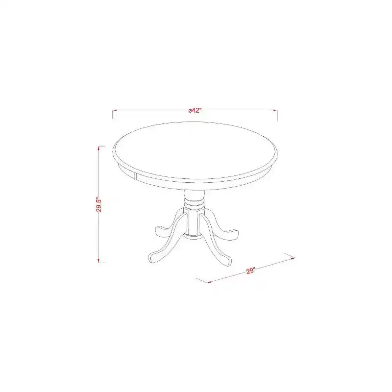 Set Tavolo Rotondo da Pranzo 3pz Tavolo da Cucina Piccolo con Sedie in Lino - HomeStock