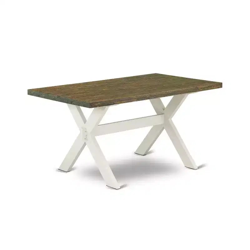 HomeStock Set da pranzo 5 pezzi con tavolo e 4 sedie in legno massello con finitura quercia naturale