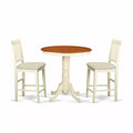 Counter Height Dining Set - 5 Piece Table & Chairs - Modern Bohemian Style - Round Table & Elegant Design