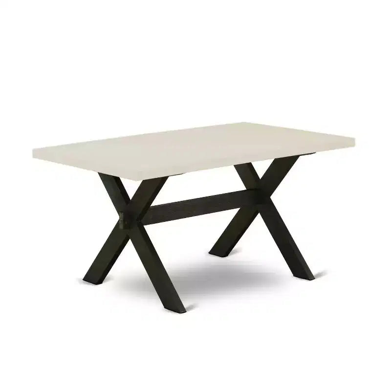 HomeStock Tavolo da Pranzo Rettangolare da 6 Pezzi in Legno Massello Finitura Rovere Naturale con 1 Panca e 4 Sedie Imbottite