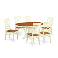 Modern Dining Set 5 Piece - Rubber Wood Table & Chairs - Kitchen Dining Room Furniture