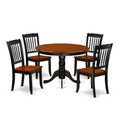 Hollywood Regency Dining Set - 5Pc Round Table & 4 Chairs - 42 Inch - Elegant Dining Room Furniture