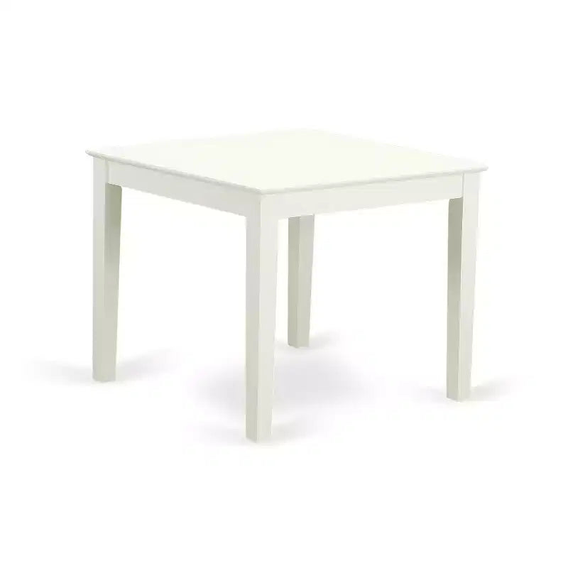 5 Piece Dinette Set - Table & 4 Chairs - Linen White Finish - Kitchen Dining Room Set