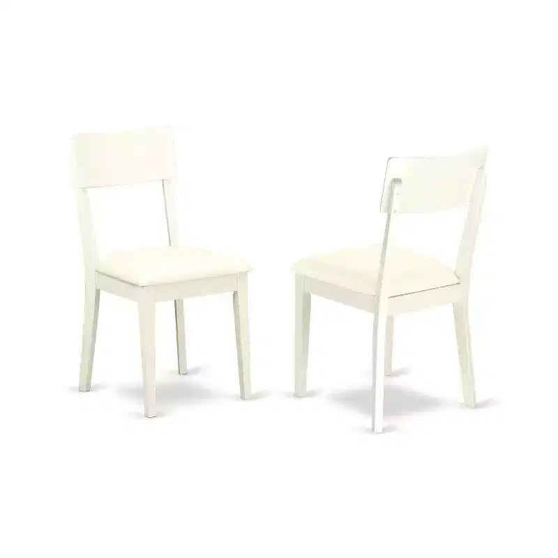 Set da pranzo 5 pezzi - Tavolo e 4 sedie - Finitura bianco lino - Set per cucina sala da pranzo
