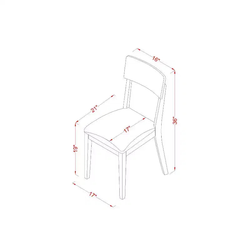 Set da pranzo 5 pezzi - Tavolo e 4 sedie - Finitura bianco lino - Set per cucina sala da pranzo