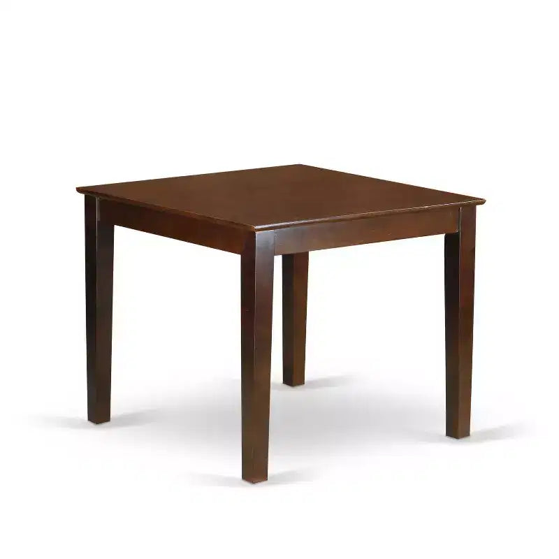 Set da tavolo da pranzo HomeStock a 3 pezzi con piano quadrato in legno massello con finitura mogano