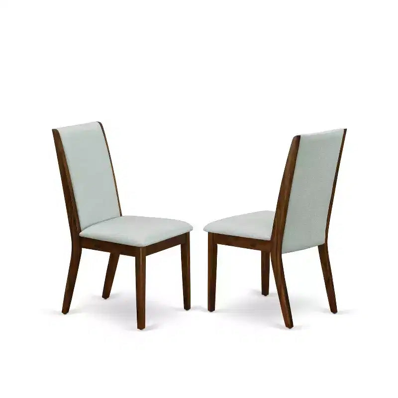 Set sala da pranzo imbottito in 3 pezzi - Piano in legno massello con finitura acacia noce - 4 posti