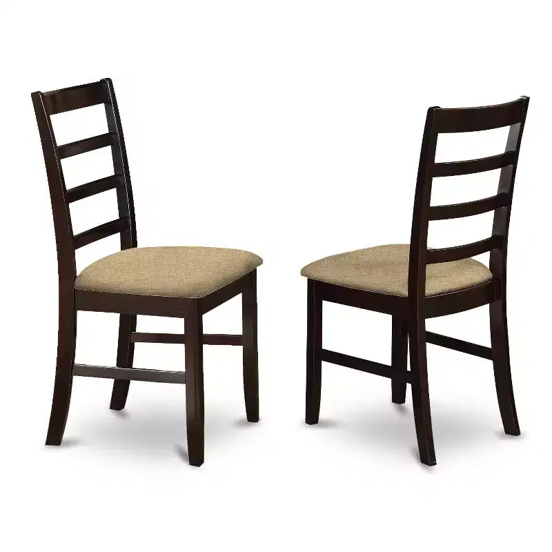 HomeStock Tavolo da Pranzo Rettangolare a 6 Pezzi con Piano in Legno Massello Finitura Cappuccino con 1 Panca, 4 Sedie