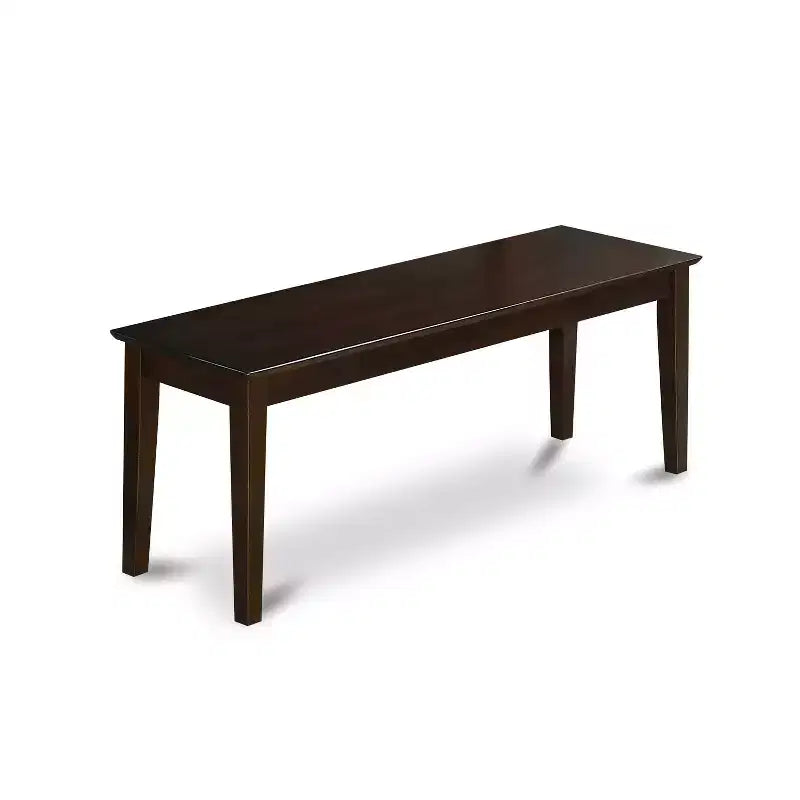 HomeStock Tavolo da Pranzo Rettangolare a 6 Pezzi con Piano in Legno Massello Finitura Cappuccino con 1 Panca, 4 Sedie