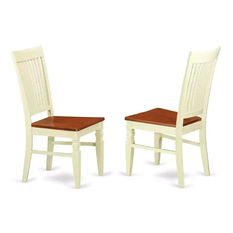 Set da Tavolo da Cucina 5 Pezzi - Tavolo da Pranzo e 4 Sedie - Stile Vintage - Finitura Ciliegio Buttermilk