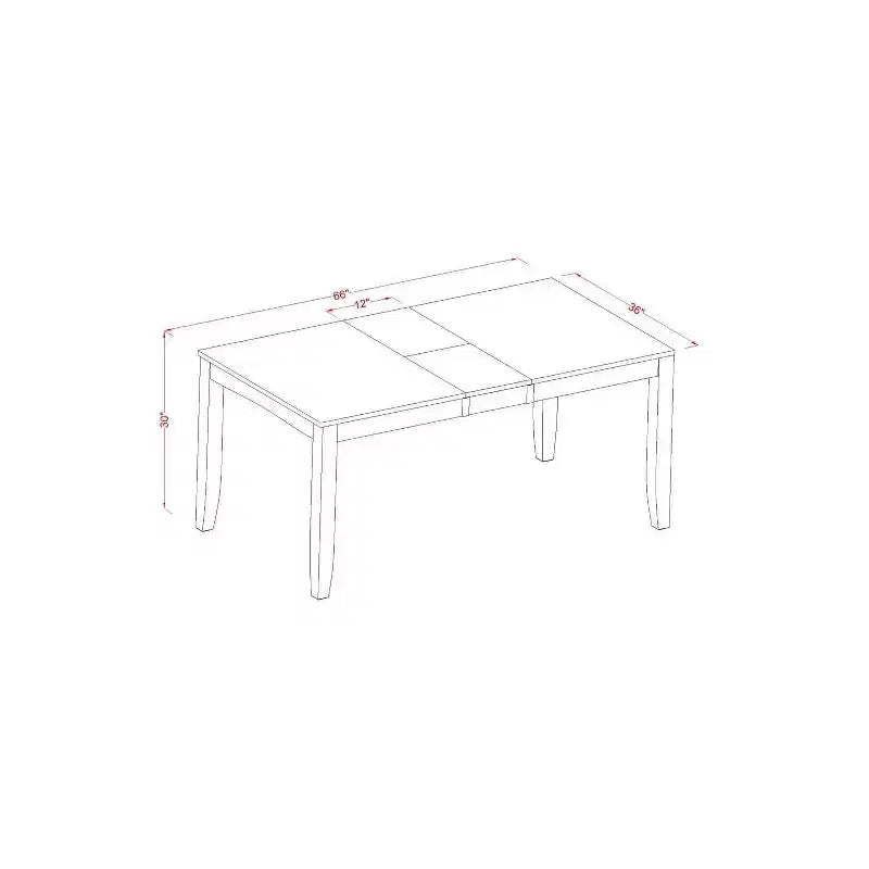 Set da Pranzo Nordico - Tavolo Rettangolare e Sedie - Set da Cucina Moderno