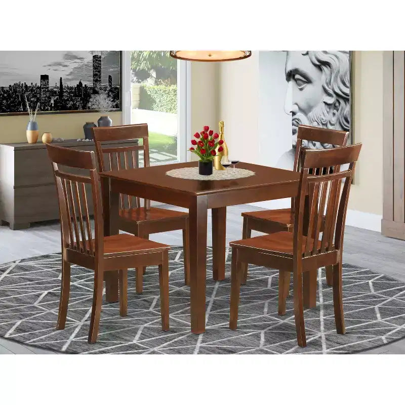 Set da pranzo Cottage - Tavolo e sedie da cucina 3 pezzi - Tavolo quadrato piccolo dal design elegante
