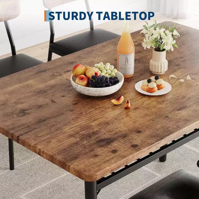 Set da pranzo da 3 pezzi per 2 persone, tavolo da cucina in legno, tavolino da cucina, sedie imbottite e struttura in metallo, per piccoli spazi, appartamento