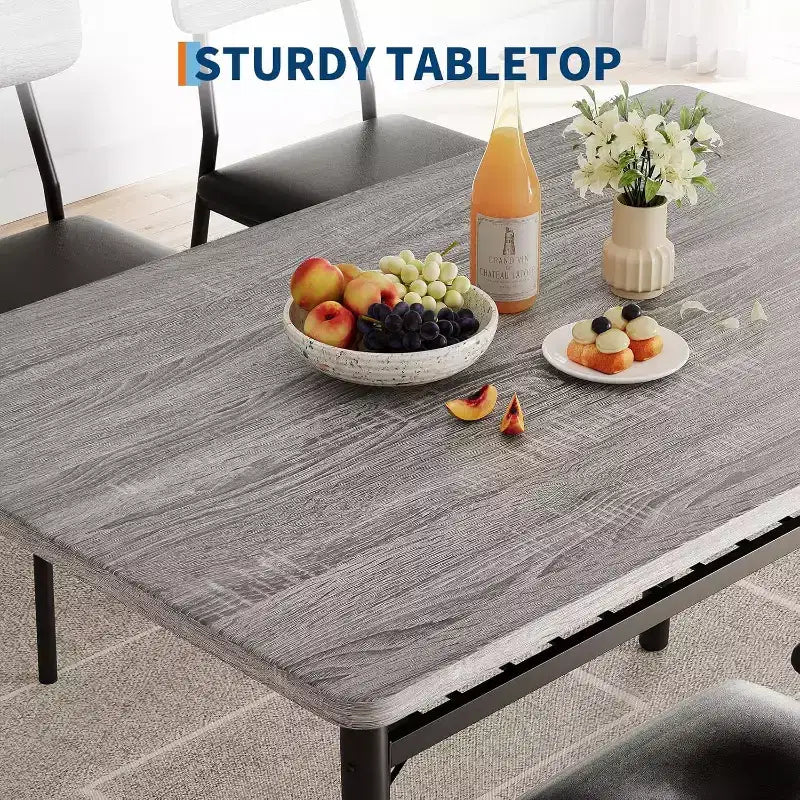 Set da pranzo da 3 pezzi per 2 persone, tavolo da cucina in legno, tavolino da cucina, sedie imbottite e struttura in metallo, per piccoli spazi, appartamento