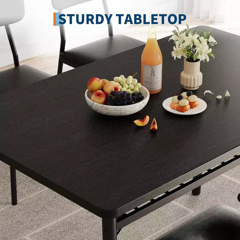 Set da pranzo da 3 pezzi per 2 persone, tavolo da cucina in legno, tavolino da cucina, sedie imbottite e struttura in metallo, per piccoli spazi, appartamento
