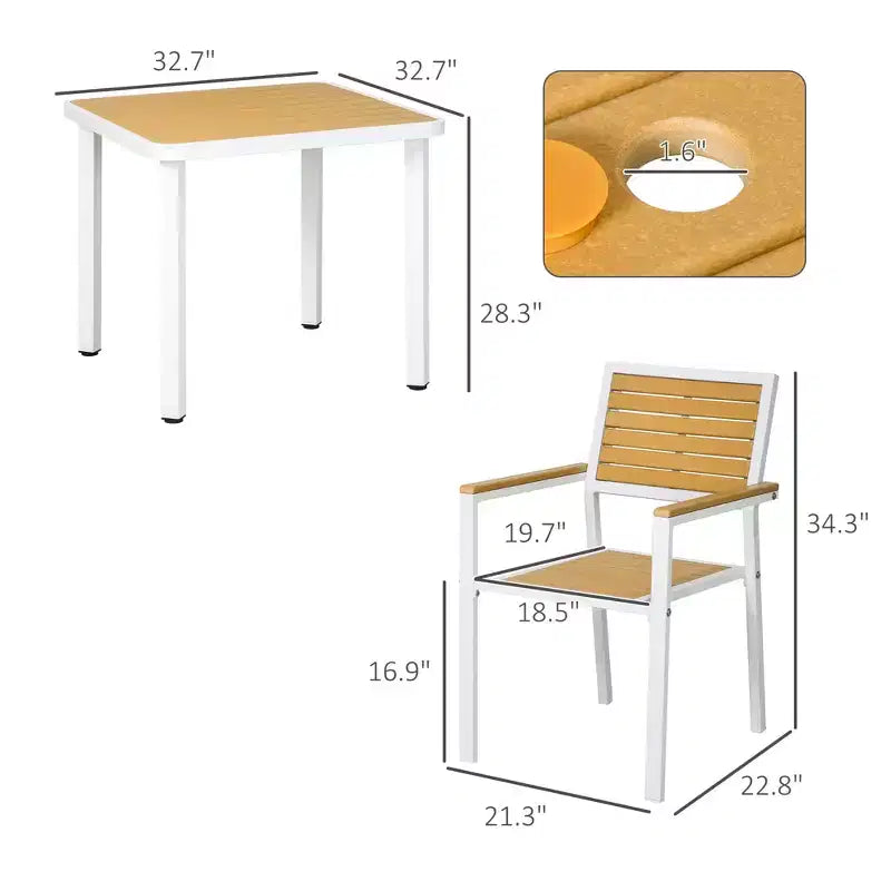 Set da pranzo da esterno 5 pezzi per 4 persone, Set mobili da giardino in rattan sintetico, Set tavolo e sedie da patio con cuscini, Tavolo quadrato con piano in metallo