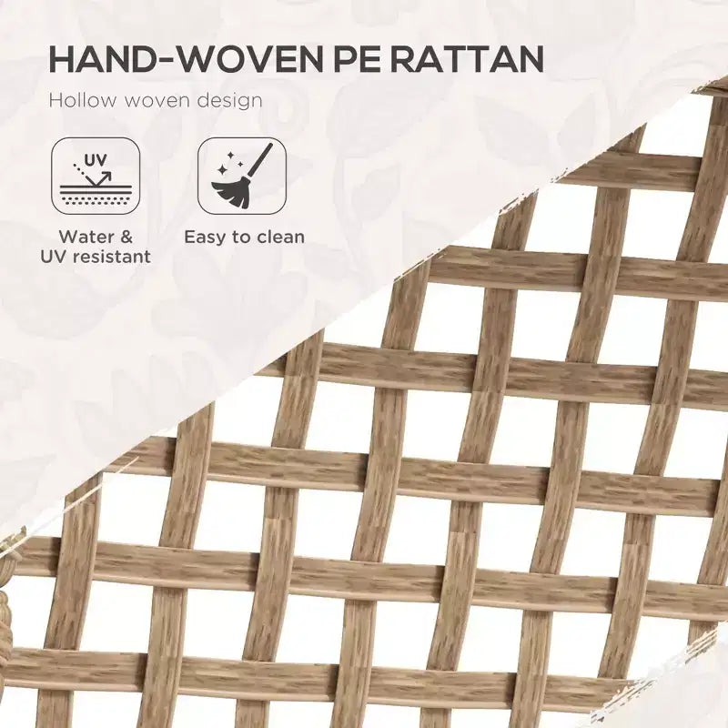 Set da pranzo da esterno 5 pezzi per 4 persone, Set mobili da giardino in rattan sintetico, Set tavolo e sedie da patio con cuscini, Tavolo quadrato con piano in metallo