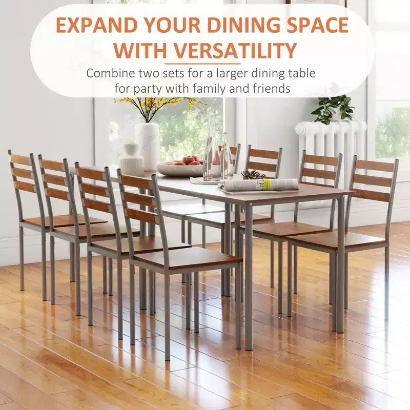 Set tavolo da pranzo per 4, tavolo e sedie da cucina moderni da 5 pezzi, set sala da pranzo in legno massiccio per piccoli spazi, angolo colazione