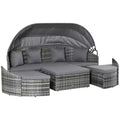 Convertible Rattan Daybed Sectional