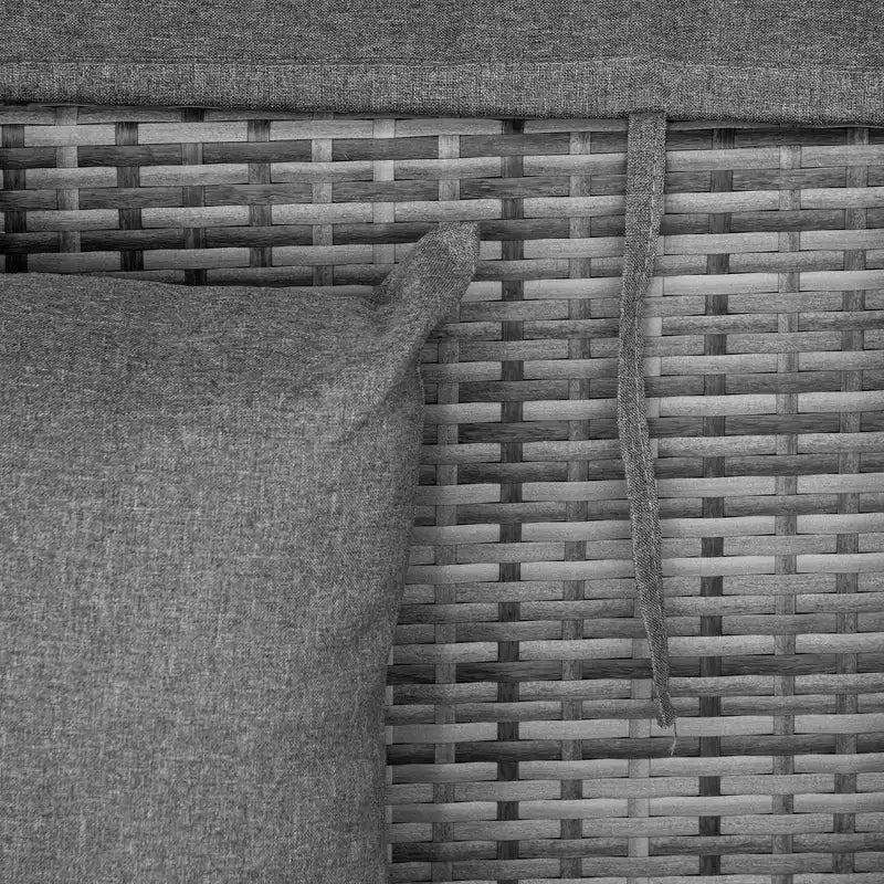 Divano letto angolare convertibile in rattan