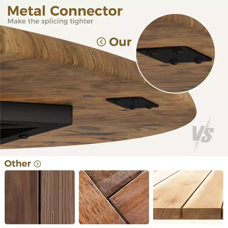 Set da pranzo rotondo per 4 persone, set da 5 pezzi con tavolo da cucina circolare in legno e sedie per 4 persone, con 4 sedie imbottite, struttura robusta e spessa