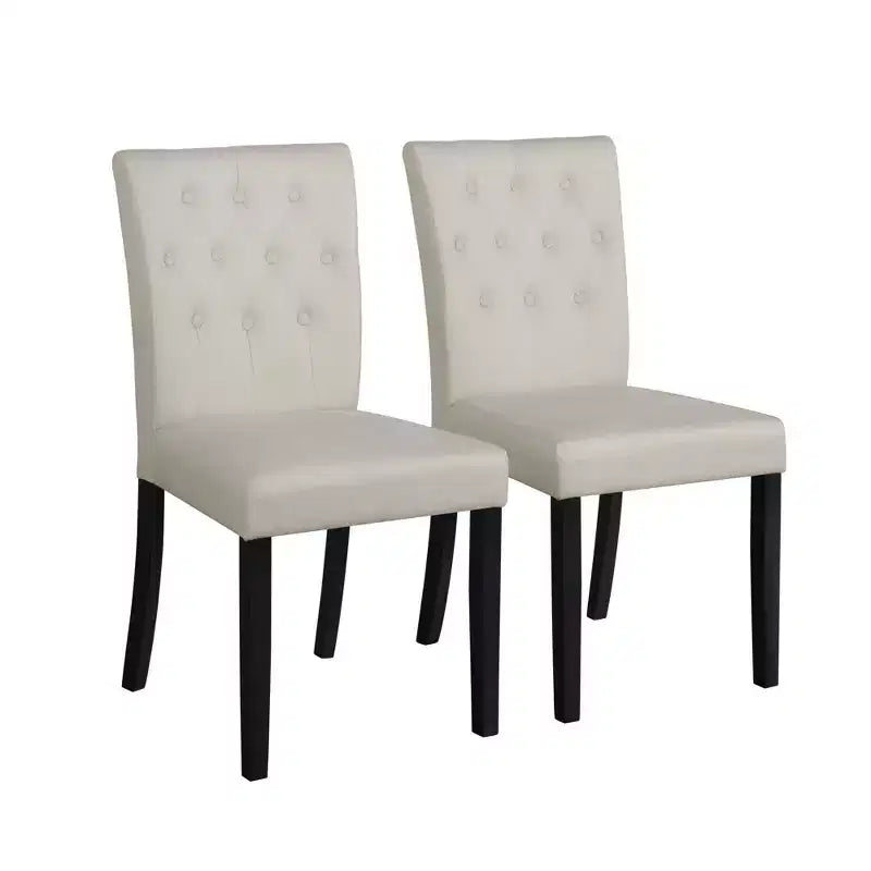 ChaletPosh Set da Pranzo 5 Pezzi con Sedie da Pranzo con Rivestimento in Lino
