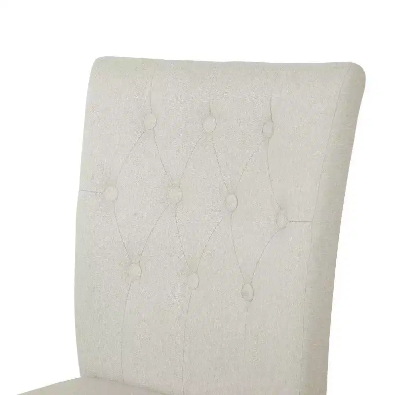 ChaletPosh Set da Pranzo 5 Pezzi con Sedie da Pranzo con Rivestimento in Lino
