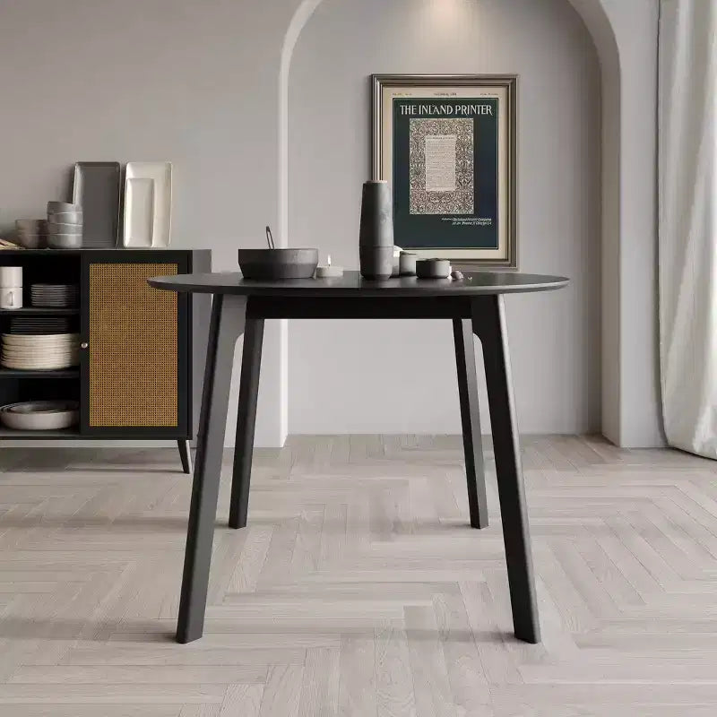ChaletPosh Set da Pranzo 5 Pezzi con Sedie da Pranzo con Rivestimento in Lino