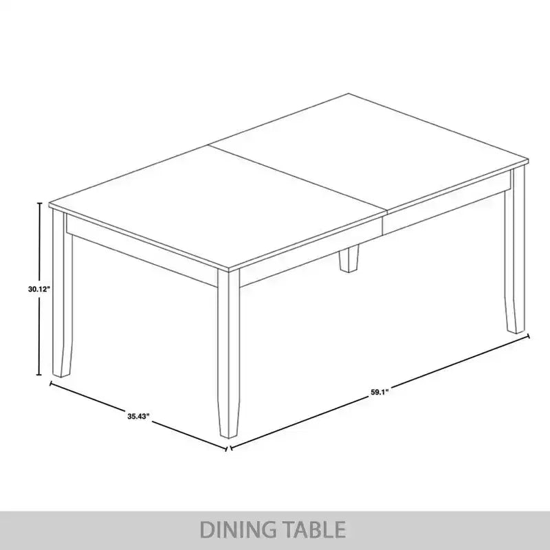 ChaletPosh Set da Pranzo 7 Pezzi con Sedie Rivestite in Lino
