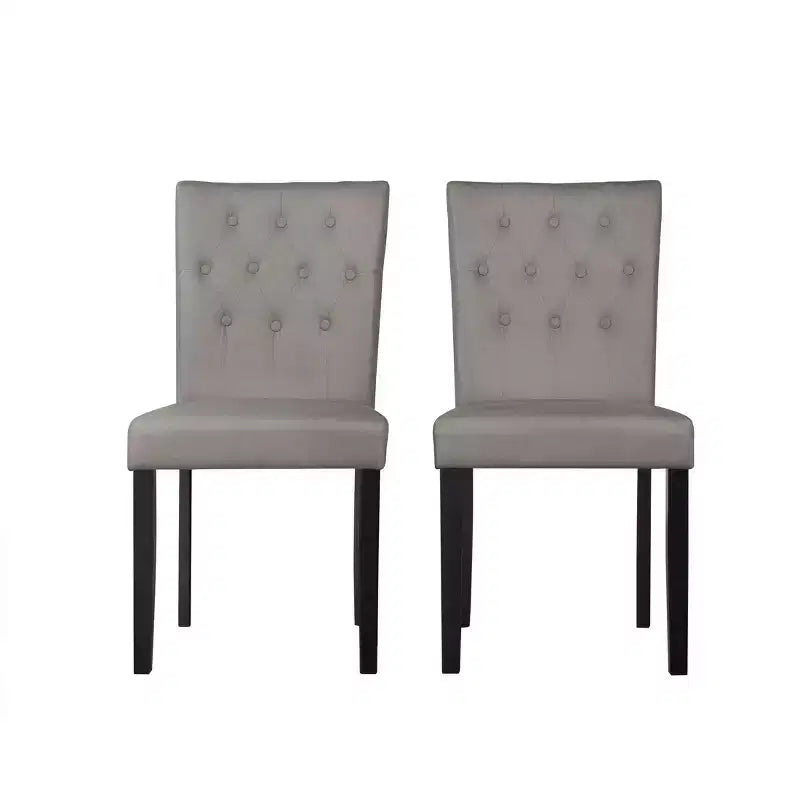 ChaletPosh Set da Pranzo 7 Pezzi con Sedie Rivestite in Lino