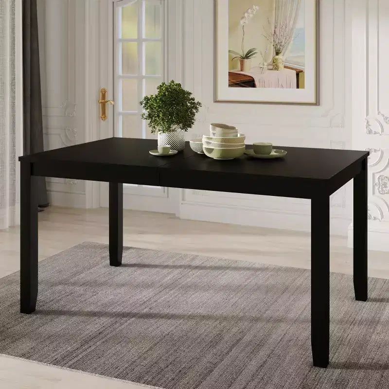 ChaletPosh Set da Pranzo 7 Pezzi con Sedie Rivestite in Lino